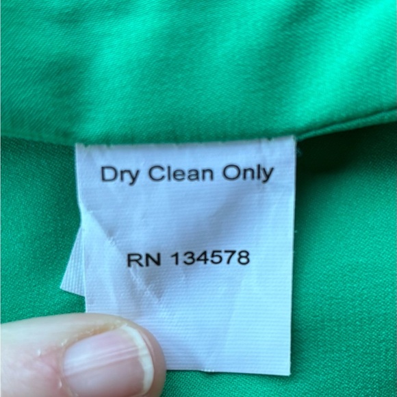 Vineyard Vines Jade Green and Navy Blue Dress, Long Sleeve, A-Line, size 6 - Picture 8 of 10